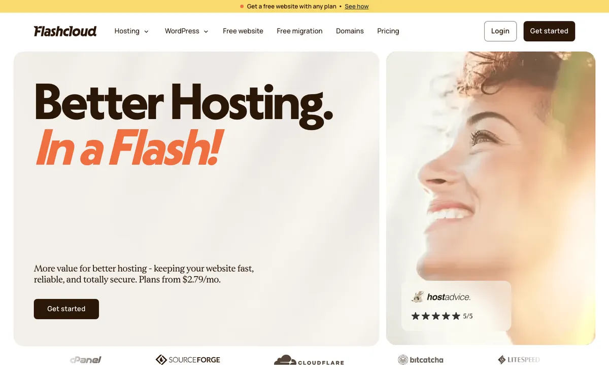 Flashcloud homepage