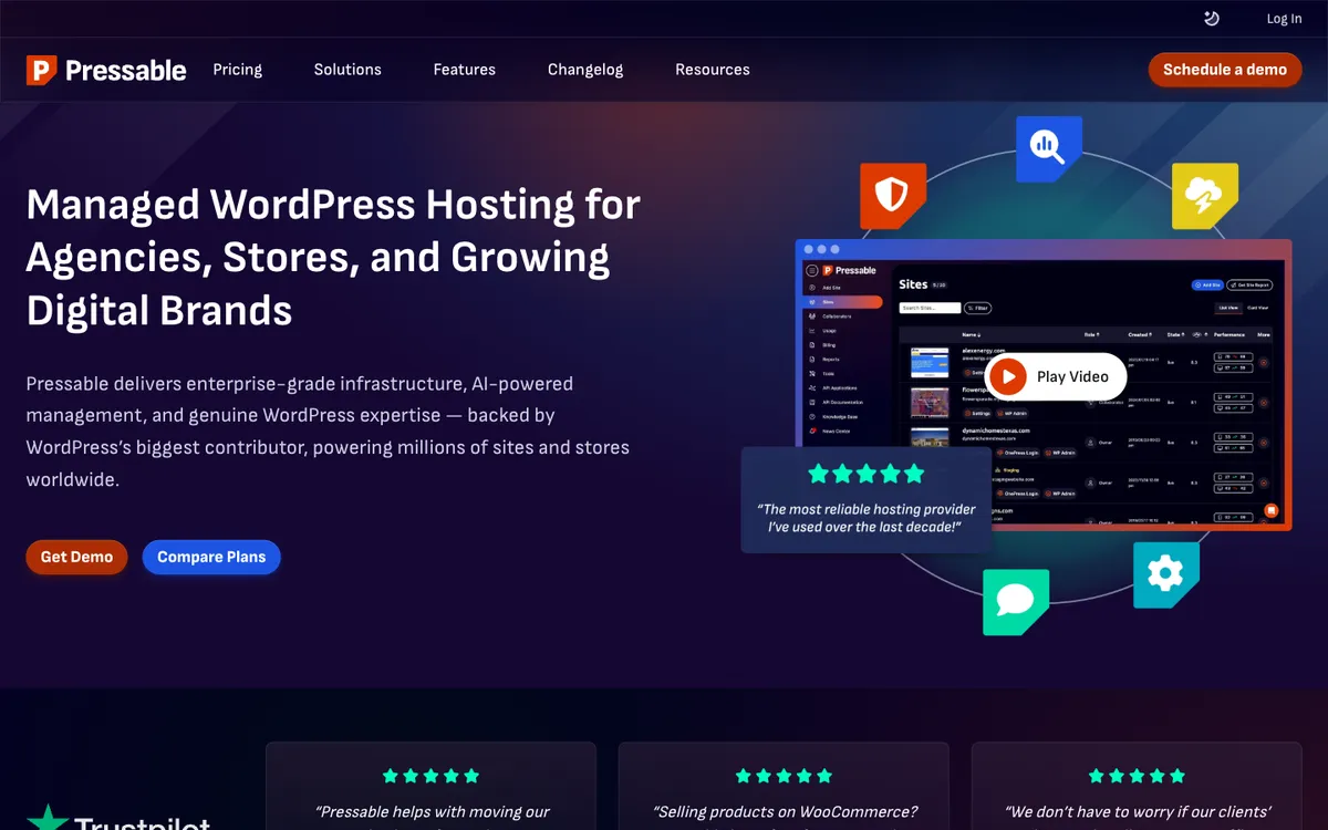 Pressable homepage