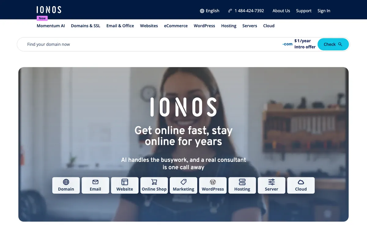 IONOS homepage