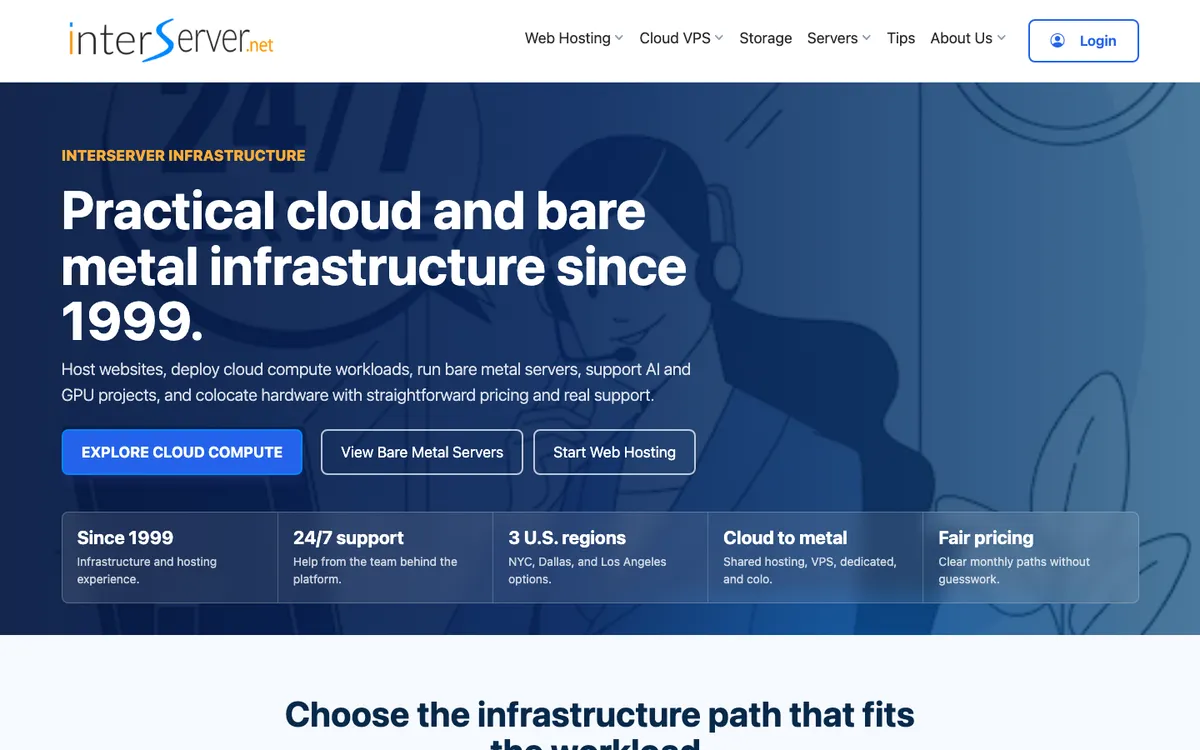 InterServer homepage